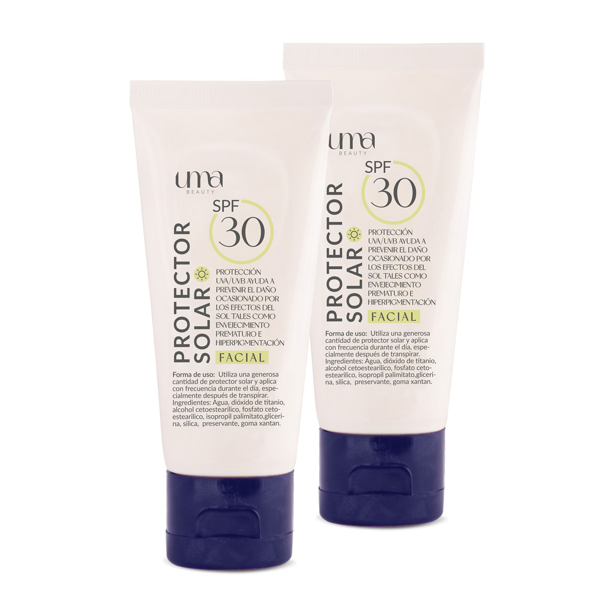 Combo de dos protectores solares faciales FPS30